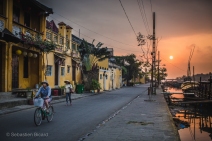 A stunning sunrise in the relative calm of the early morning in Hoi An. Within a few hours, the place will be alive with tourists. Vietnam, February 2014.